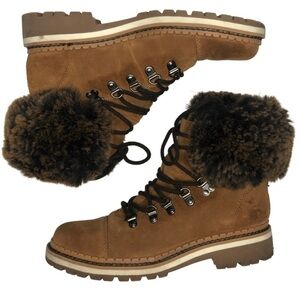 Sam Edelman Bowen Cold Weather Boots Faux Fur women’s sz 6.5